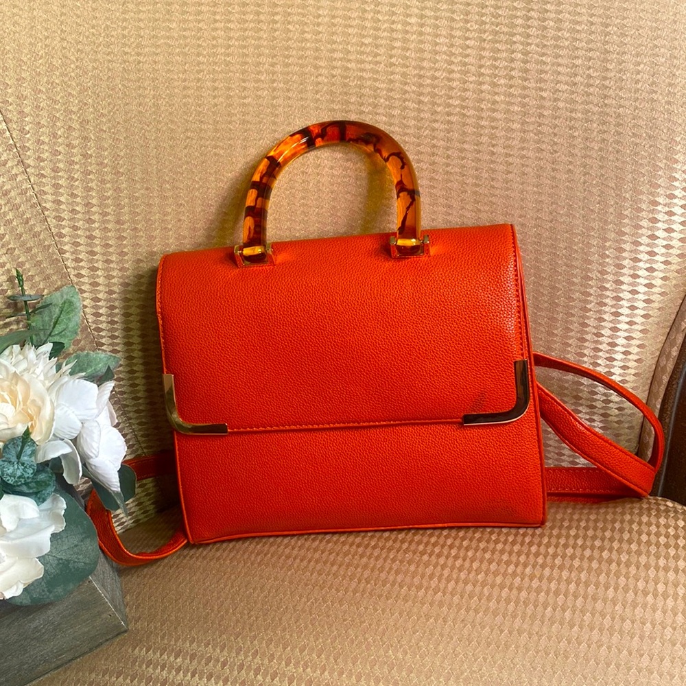 Red shoulder bag